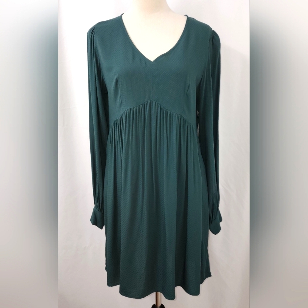 Knox Rose Emerald Green Long Sleeve Mini Dress Small D803999